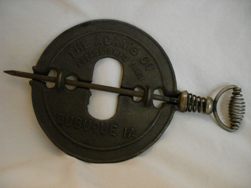 VINTAGE CAST IRON STOVE PIPE DAMPER THE ADAMS CO DIAMON  