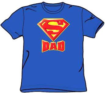 SUPER DAD Superman Logo Father Adult Tee Shirt T shirt  