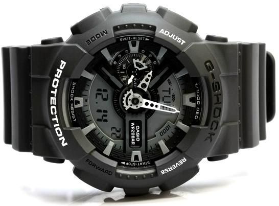 SHOCK GA 110C 1ACU WATCH BLACK GREY XL 200m CHRONO AUTHENTIC CASIO 