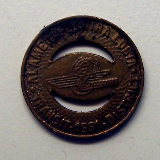 VINTAGE ALAMEDA CONTRA COSTA CA TRANSIT TOKENS & HOLDER  