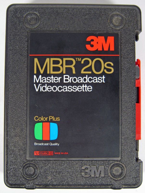 3M U matic MBR 20s Master Broadcast Videocassette  