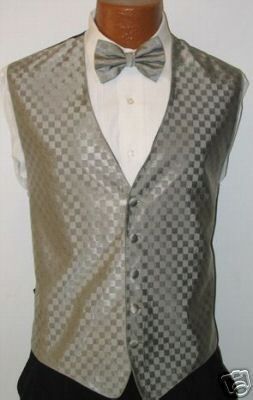 Silver Fusion Tuxedo Fullback Vest S Prom Wedding  