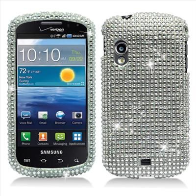 Silver Bling Hard Case Cover for Verizon Samsung Stratosphere I405 