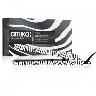 amika Zebra Ceramic Styler with 1.25 Floating Plates  