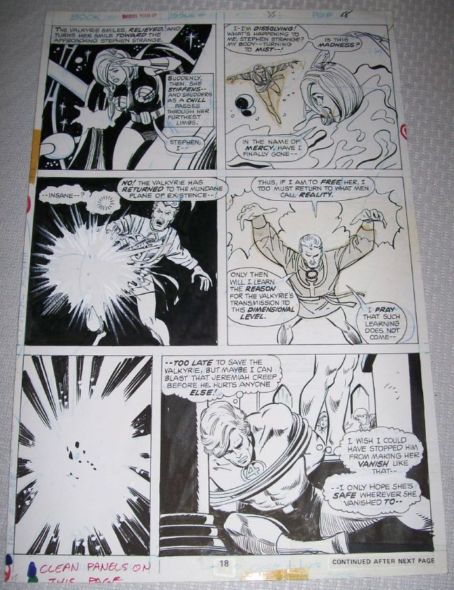 MARVEL TEAM UP #35 PAGE 18 ORIGINAL ART SAL BUSCEMA HUMAN TORCH DOCTOR 