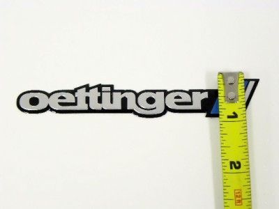 VW AUDI OETTINGER ALUMINUM EMBLEMS BADGES RARE PAIR  