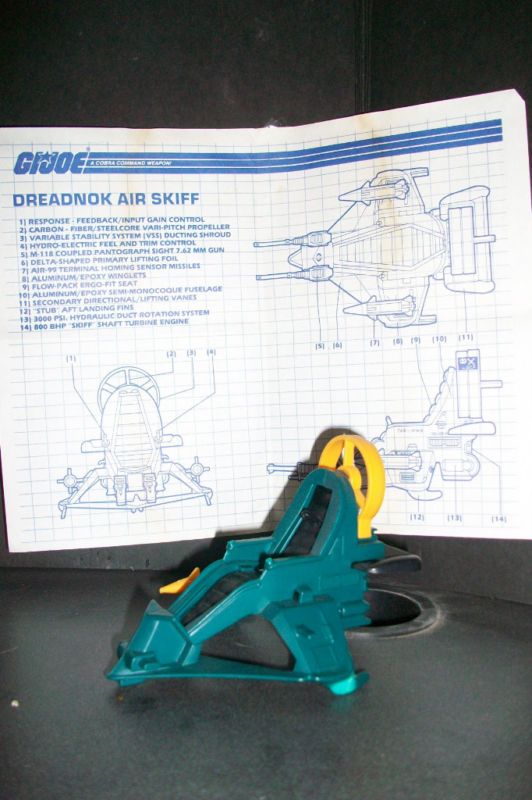 vintage GI Joe 1987 Dreadnok Air Skiff w/ instructions  