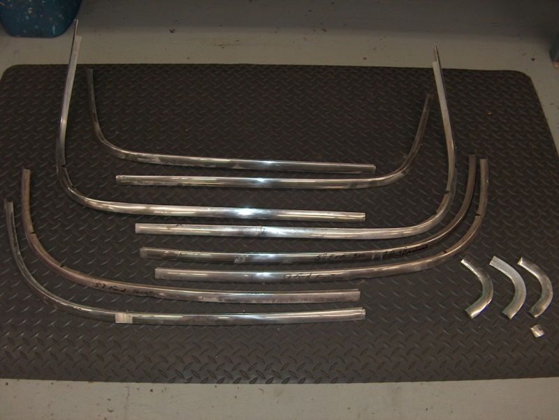 1957 FORD RANCHERO FORD 300 WINDSHIELD TRIM MOLDING PCS  