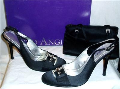 NEW W/BOX ENZO ANGIOLINI SZ   5 1/2M BLACK SATIN SHOES  