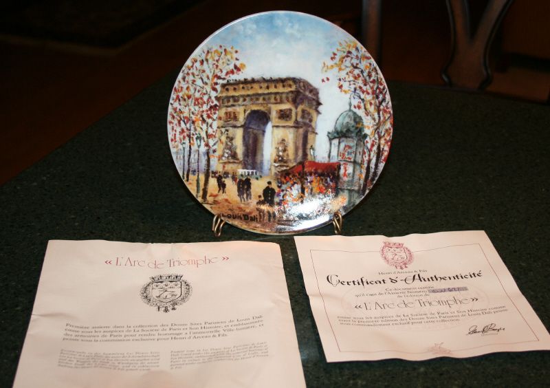 Arc de Triomphe Ltd. Edition Collector Plate~ LIMOGES  