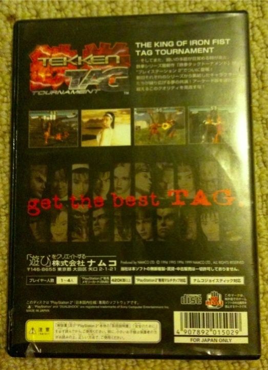 Tekken Tag Tournament Playstation2 PS2 Import Japan  