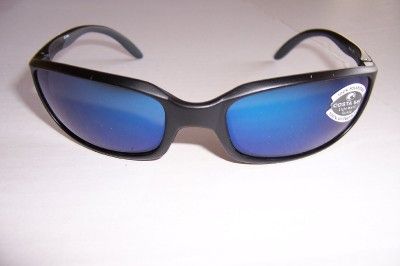 NEW COSTA DEL MAR SUNGLASSES BRINE BLACK/BLUE MIRROR 580 AUTHENTIC 