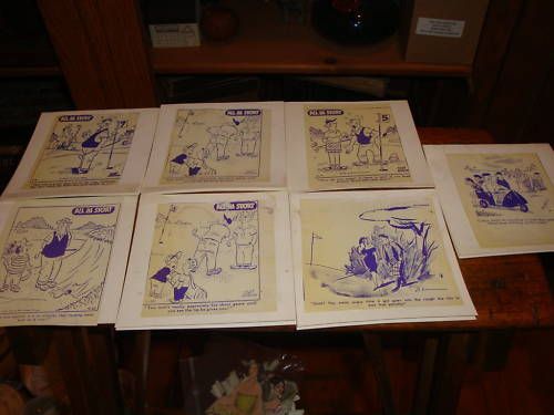 Vintage Golf Cartoons Chet Adams Chicago Tribune 1950s  