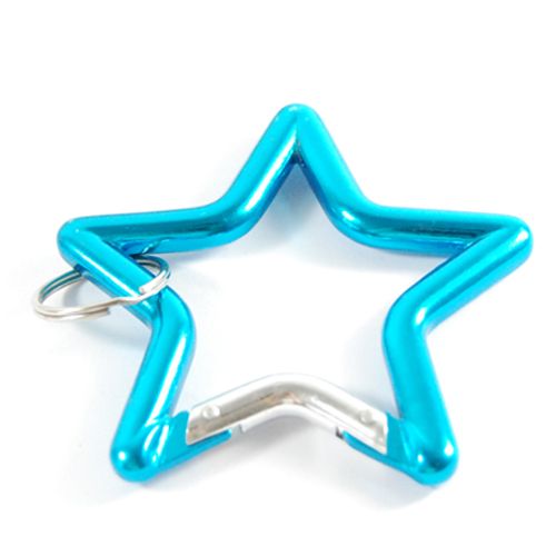 Colorful Star Carabiner Clasp Snap Hook w/Key Chain  