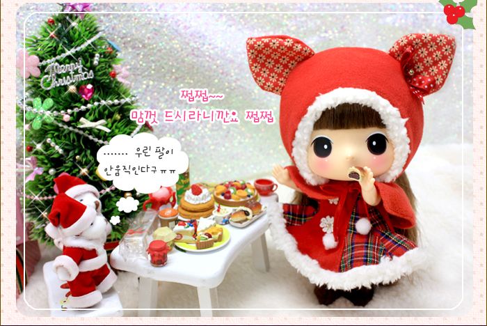 Lovely Cute Doll Figure DDUNG 18cm Red Hood Santa  