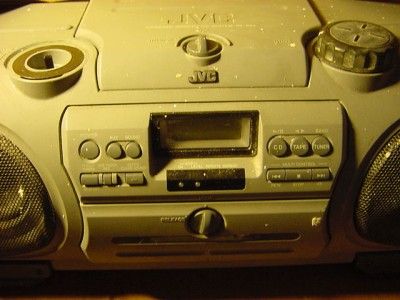 JVC MODEL RV B90 POWERED WOOFER AM/FM CASSETTE CD PLAYER BOOMBOX RADIO 