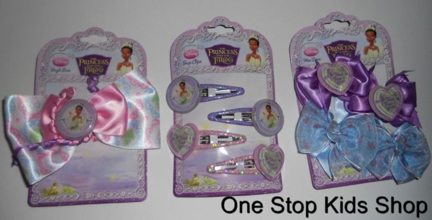 DISNEY PRINCESS Tiana HAIR BOW Clips Barettes Accessory  