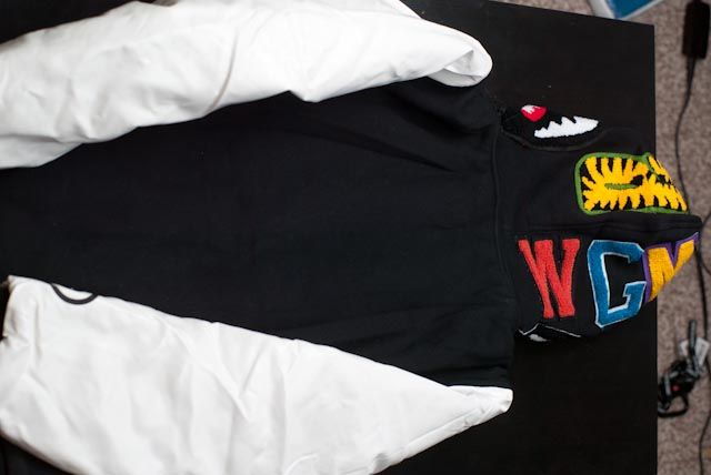 Bathing Ape BAPE Shark Varsity Jacket Hoodie (Size M)  