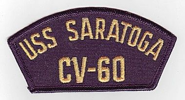 USS SARATOGA CV 60   U.S. NAVY CAP PATCH  