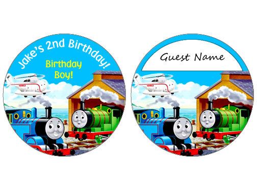 THOMAS THE TRAIN BIRTHDAY PARTY NAMETAGS INVITATIONS  