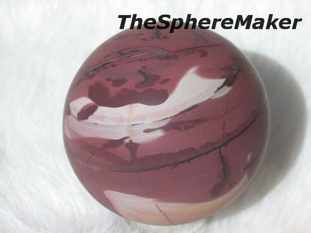 Siaz INDIAN PAINT ROCK SPHERE NATURAL ART HEMATITE CLAY DEATH VALLEY 