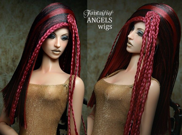   Wig size 4/5 for Ficon BJD HEARTBREAKER Laurie Lenz ANGELS  