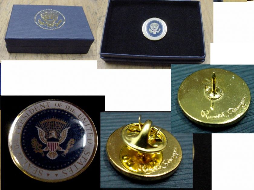 PRESIDENTIAL RONALD REAGAN LAPEL PIN   COLOR SEAL  