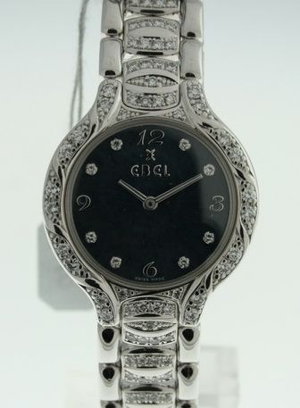 New Ebel Beluga White Gold All Diamonds Ladies Watch   