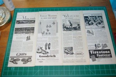 Vintage ads Sports Shoe BF Goodrich Hood Firestone Top Notch 1930s lot 