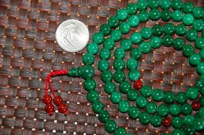 GREEN JADE MALA 108 BEADS FOR MEDITATION  