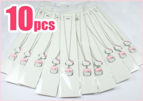   Hellokitty Kitty Charms Girls Necklaces Birthday Party Gifts  