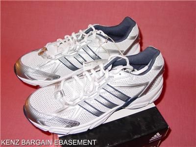 NIB MENS ADIDAS WATKINS RUNNING SHOES SIZE 9 US WHITE SILVER BLACK 