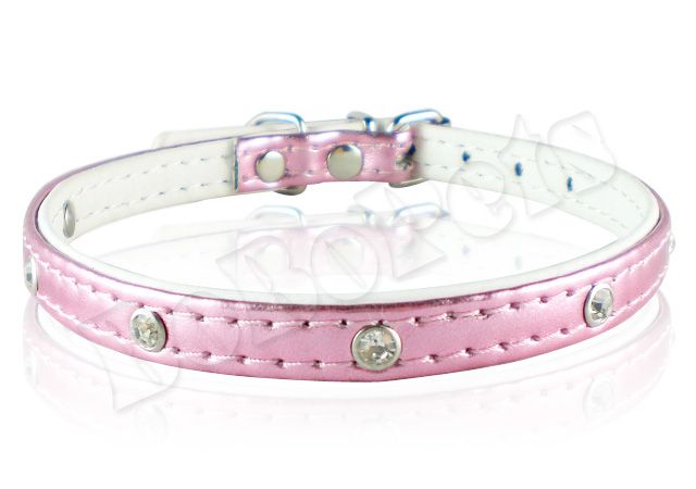 Rhinestone Dog Collar Cat Collar pink blue silver black  