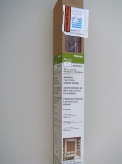 Bamboo SanMateo Roman Shades 27x72 # 0044491 Blinds  