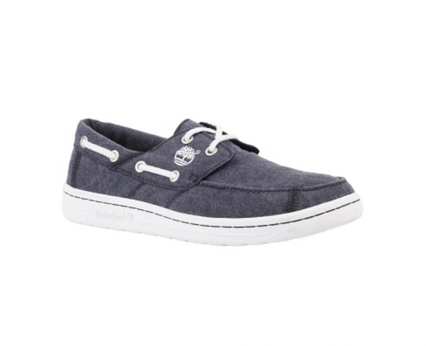 TIMBERLAND *CANVAS BLUE* BOAT SHOE SIZE 10.5 M  