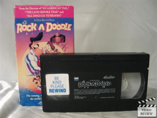 Rock A Doodle VHS Glen Campbell; Don Bluth 026359070136  