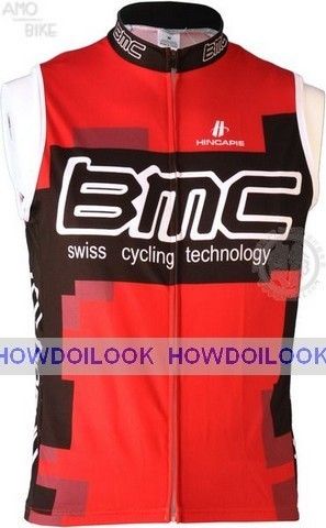 BMC SWISS TEAM RED CYCLING VEST JERSEY SLEEVELESS BIKE SHIRT RACING 