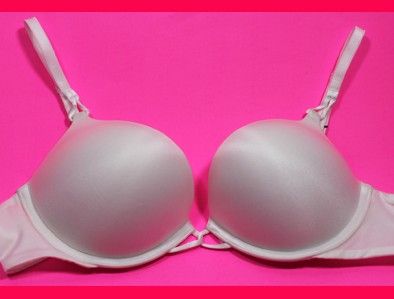 VICTORIAS SECRET MIRACULOUS PUSH UP PLUNGE BOMBSHELL BRA WHITE 36A on  PopScreen