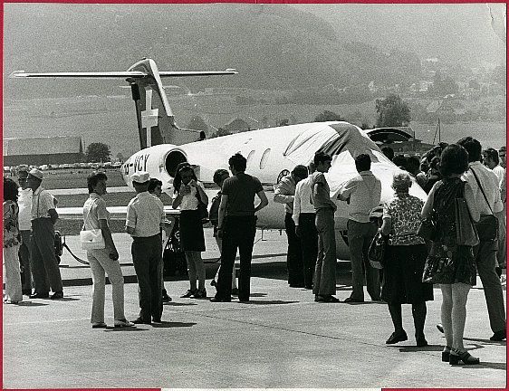 1973 Swiss Red Cross Air Rescue Lear Jet RB VCY 9x7  