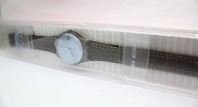   Blue Choco Brown Suede Leather Band Watch Date 35mm GM415 $60  