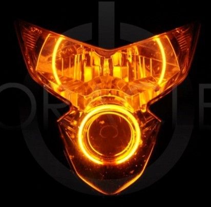 04 05 Suzuki GSXR 750 ORANGE Headlight HALO Demon Eyes  