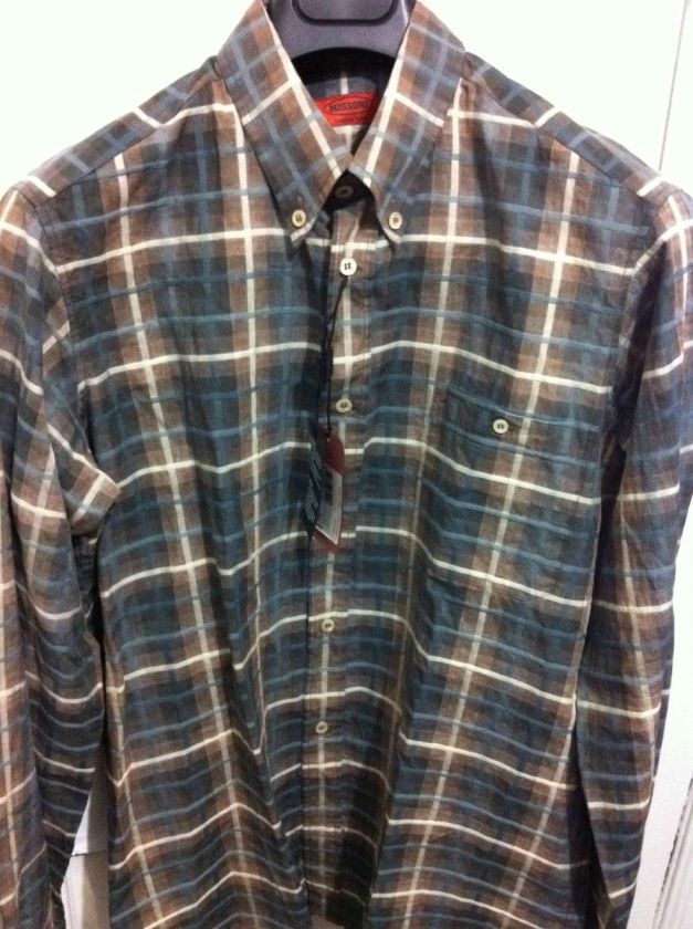 NEWT $420 MISSONI FANTASTIC AND CHIC SHIRT L IT52(42US)  