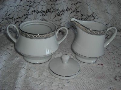 Vintage Noritake Legacy Splendor Sugar w Lid & Creamer  