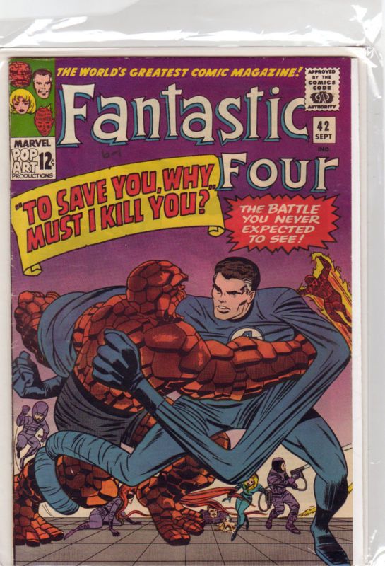 FANTASTIC FOUR #42 F 1965 WIZARD BEN GRIMM KIRBY ART  