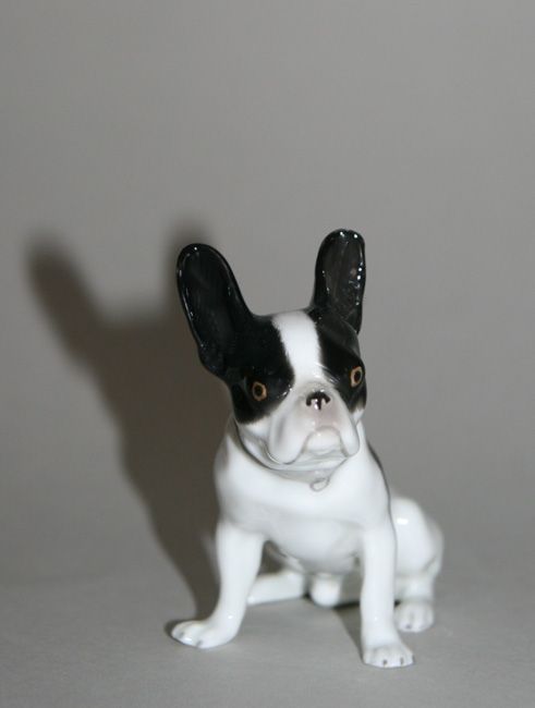 AMAZING HEUBACH FRENCH BULLY BULLDOG PORCELAIN FIGURINE  