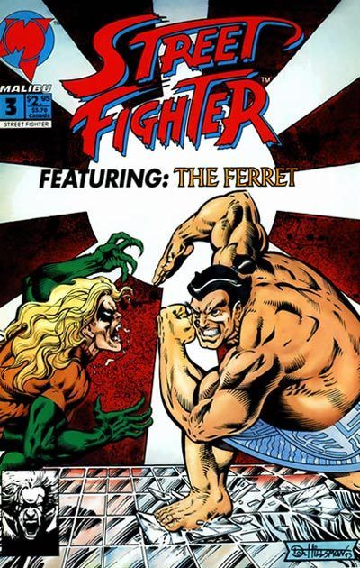 Street Fighter #3 w/Poster 1993 Malibu Comics  