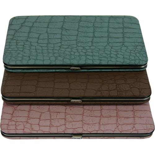 KRISTINE Croco ELEMENTS Large FLAT Opera Clutch Wallet  