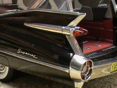   MINIATURES 1959 CADILLAC SUPERIOR CROWN ROYALE HEARSE BLACK 118