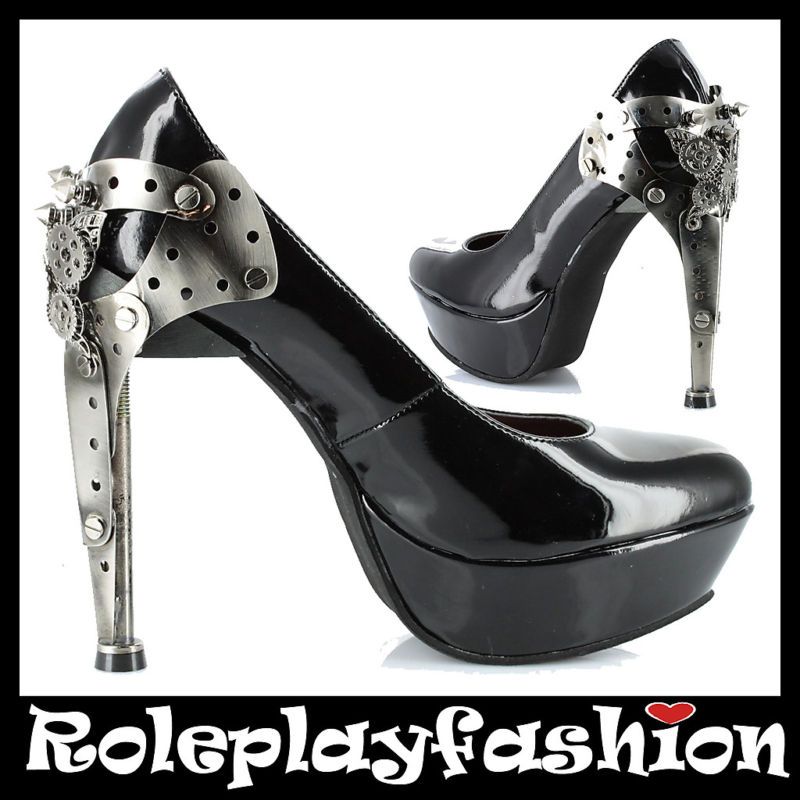 METROPOLIS HADES STEAMPUNK GOTH PLATFORM SHOES PUMPS HEELS  