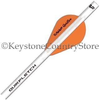 NAP Quickfletch Quikspin 1 White 2 Orange 6pk  